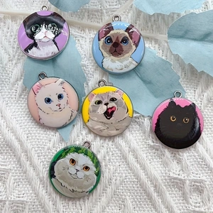 Party Supplies - 10pcs cartoon animal cat enamel jewelry