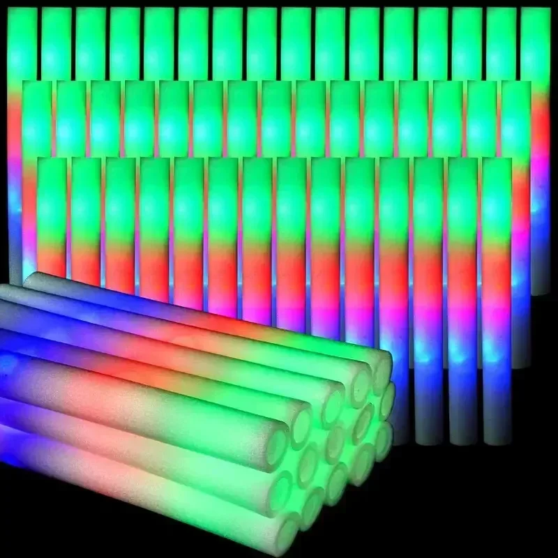Flashing Led Foam Sticks Party - 30Pcs Foam Glow Sticks with 3