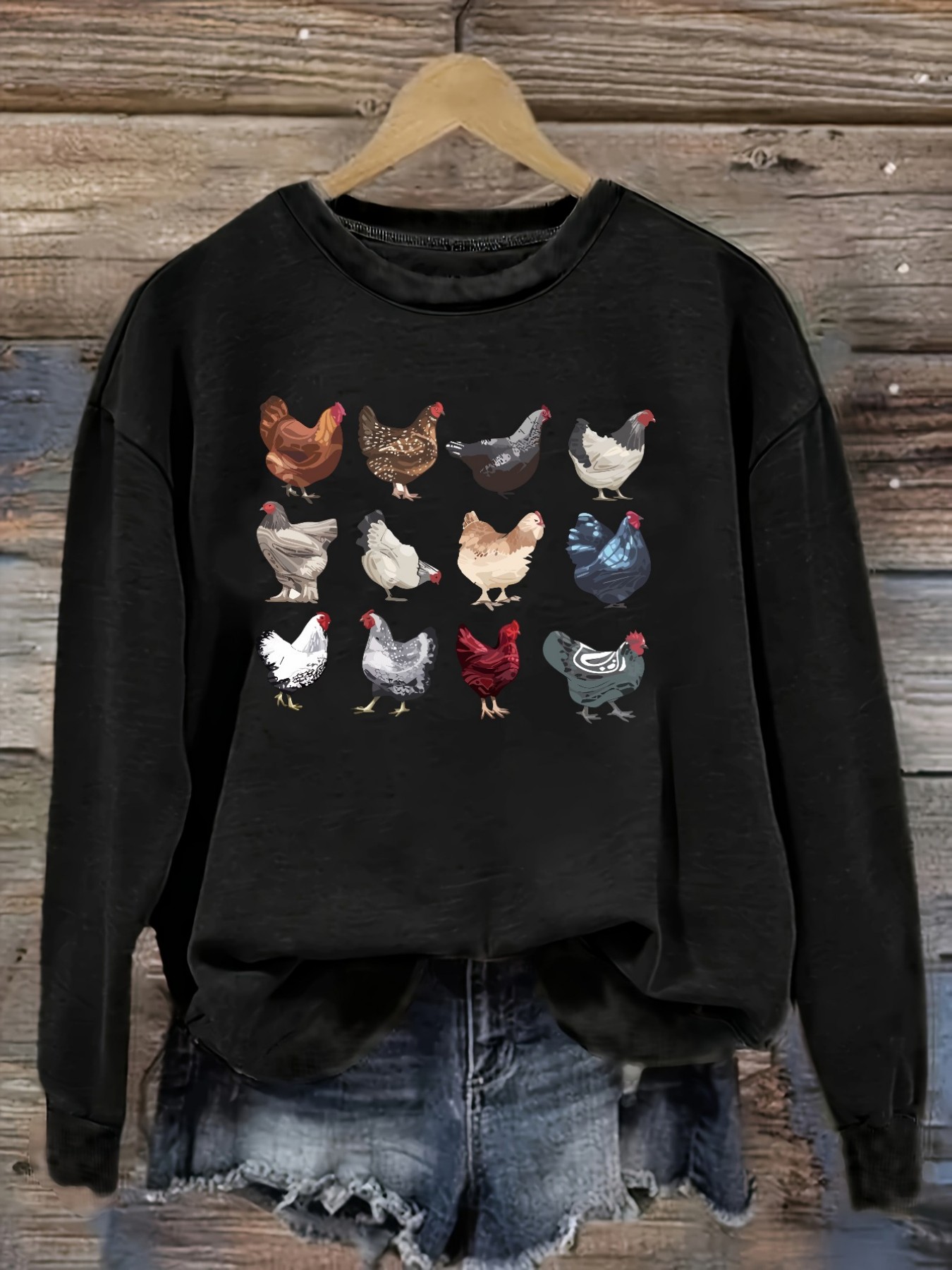 Costumes - Women's Casual Long Sleeve Crew Neck