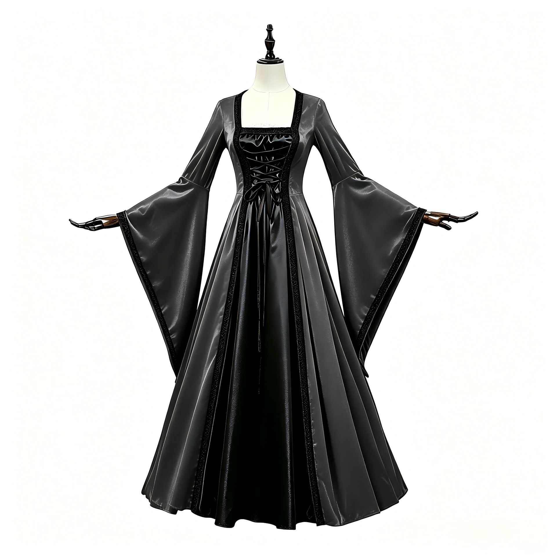 Medieval Renaissance Dress Women - Halloween vintage corset dress cosplay outfit,