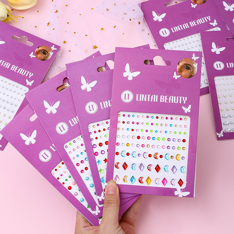 Party Supplies - Hot Selling Face Gems Stickers Self