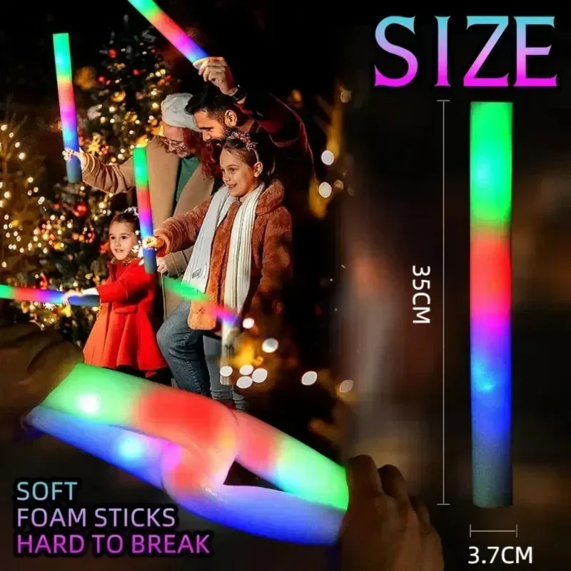 30Pcs Foam Glow Sticks with 3  - đánh giá và giá Flashing Led Foam Sticks Party