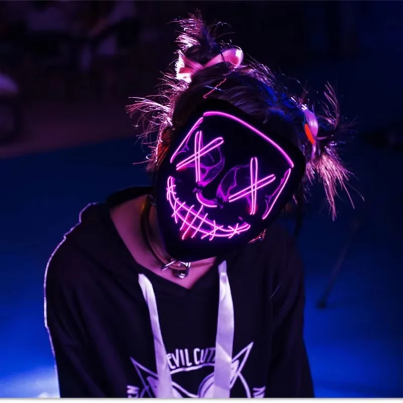 Wireless Neon LED Purge Mask G - đánh giá và giá Led Purge Mask Halloween