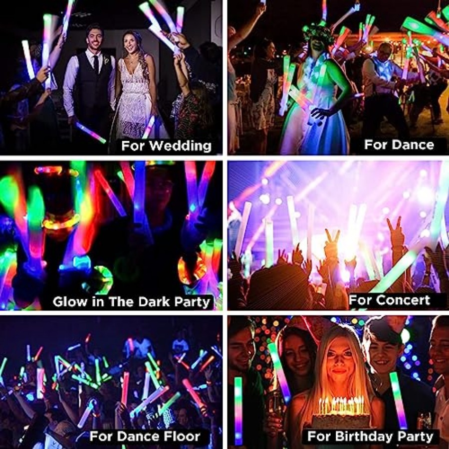 Pcs Foam Glow Sticks Bulk Part - đánh giá và giá Flashing Led Foam Sticks Party