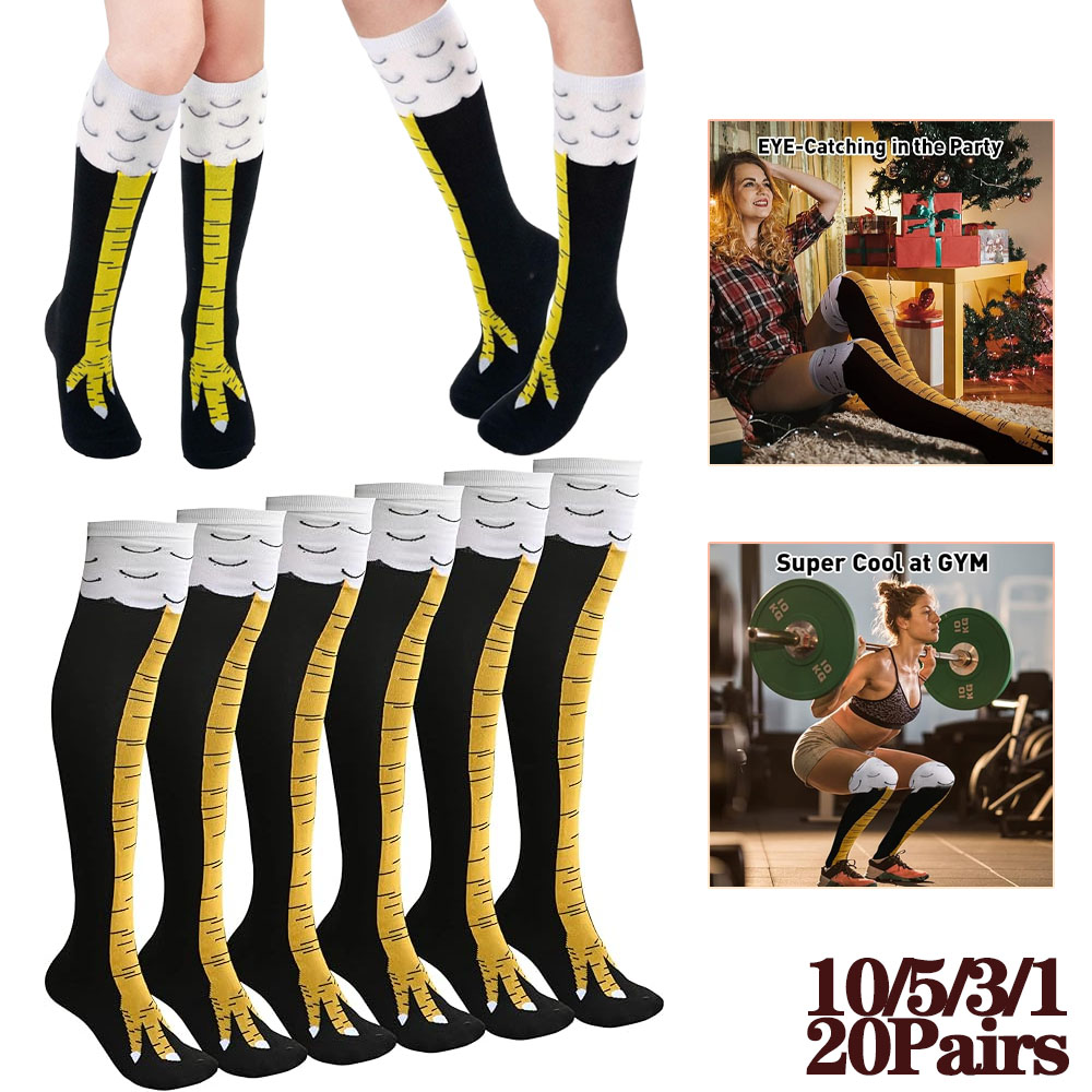 1-20Pairs Funny 3D Chicken Cla - đánh giá và giá Funny Chicken Leg Socks