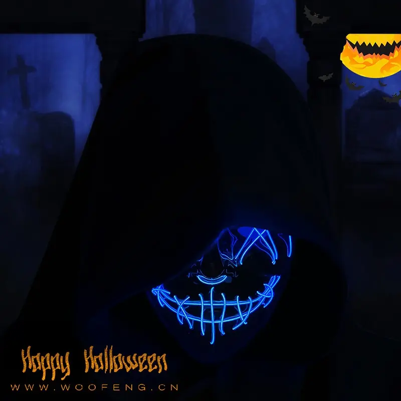 Hot Sale Halloween Glowing Sca - đánh giá và giá Led Purge Mask Halloween