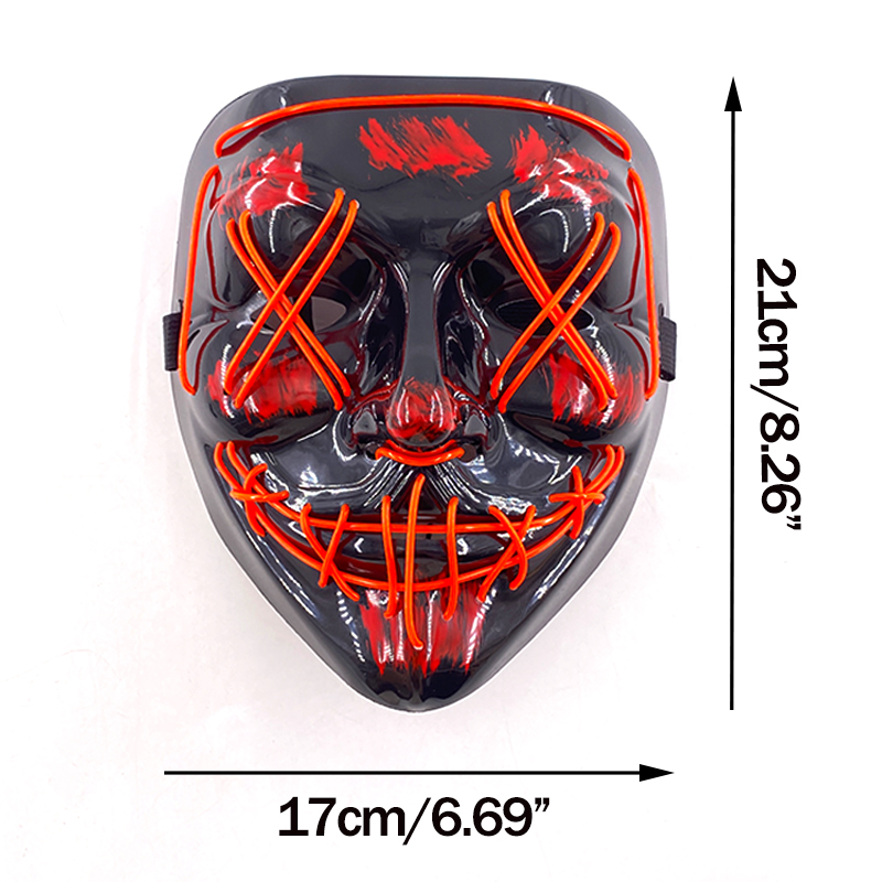 Wireless Neon LED Purge Mask G - đánh giá và giá Led Purge Mask Halloween