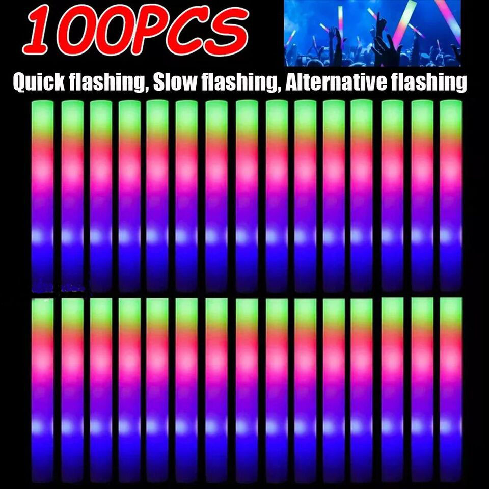 Glow Sticks Bulk 100Pack LED L - đánh giá và giá Flashing Led Foam Sticks Party