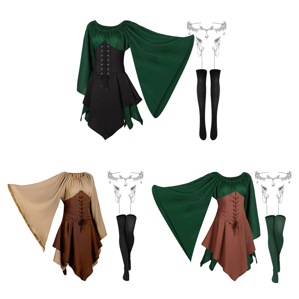 Cosplay Elf Medieval Role Play - đánh giá và giá Medieval Renaissance Dress Women