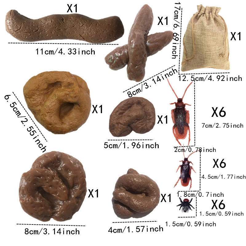 6/24PCS Soft Fake Poop Feces P - đánh giá và giá Fake Poop Gag Gift