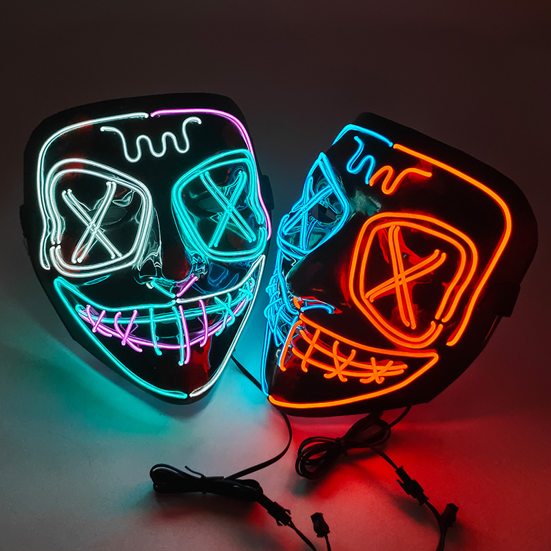 Wireless LED Glowing Mask EL N - đánh giá và giá Led Purge Mask Halloween
