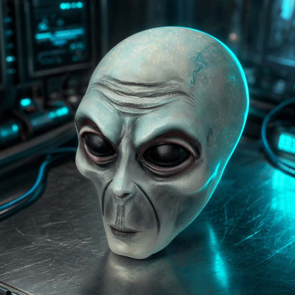 Latex Material Alien Mask Full - đánh giá và giá Latex Alien Mask Realistic