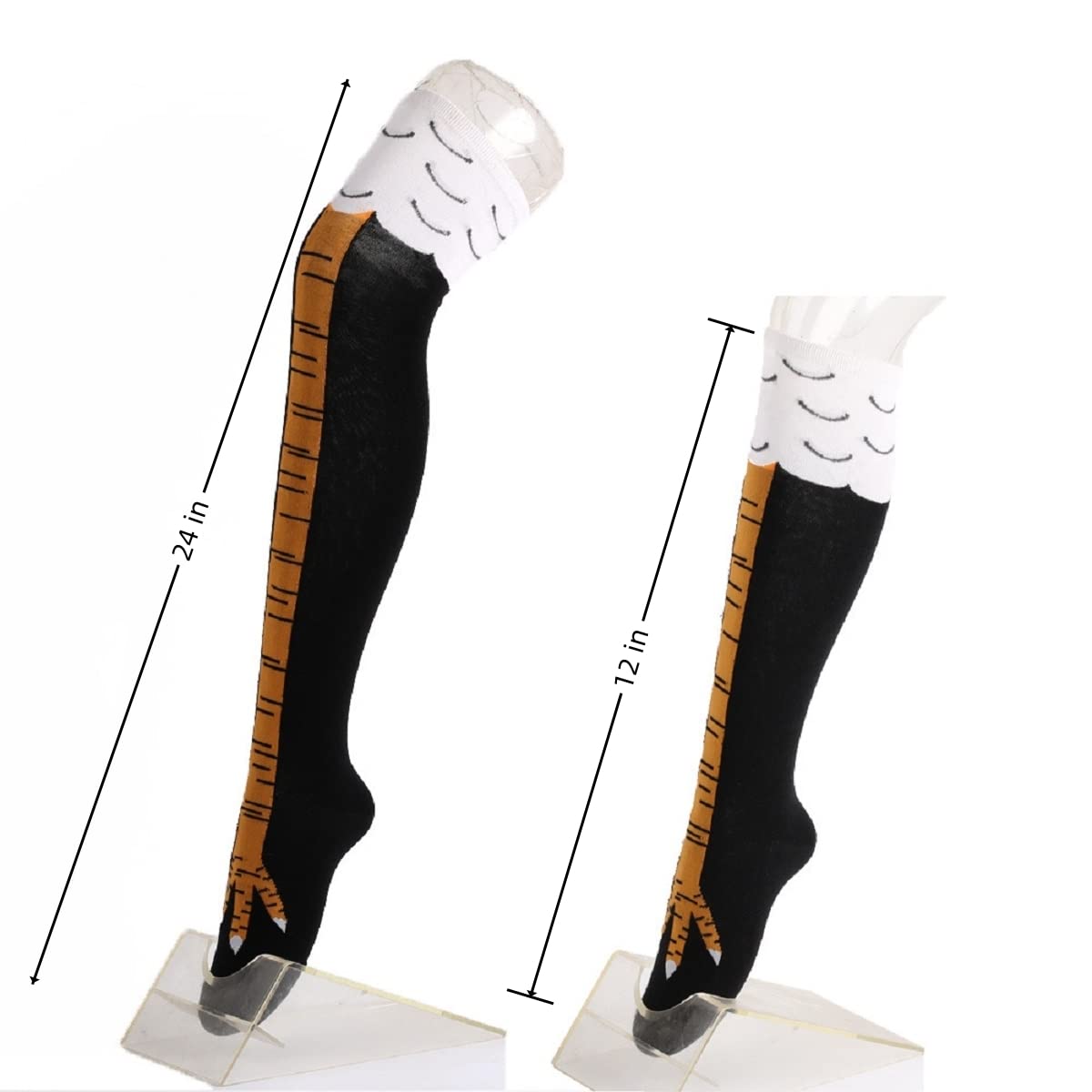 1/2pairs Chicken Feet Print Th - đánh giá và giá Funny Chicken Leg Socks