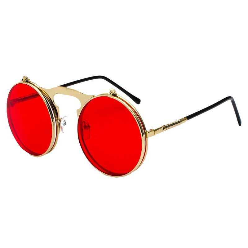 Retro Steampunk Red Round Sung - đánh giá và giá Glow In The Dark Party Glasses