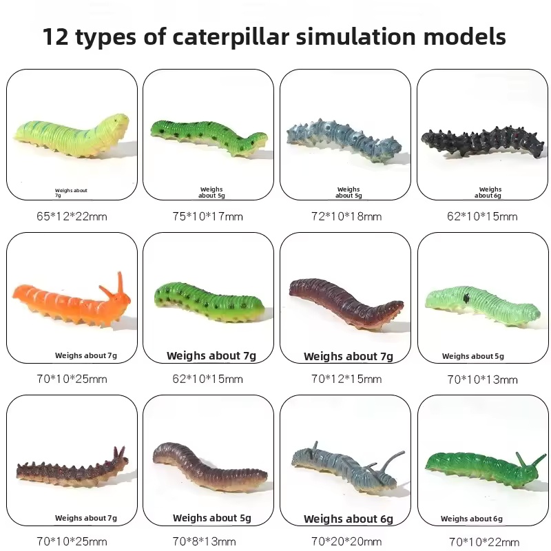 12pcs Insect Models Caterpilla - đánh giá và giá Prank Toys