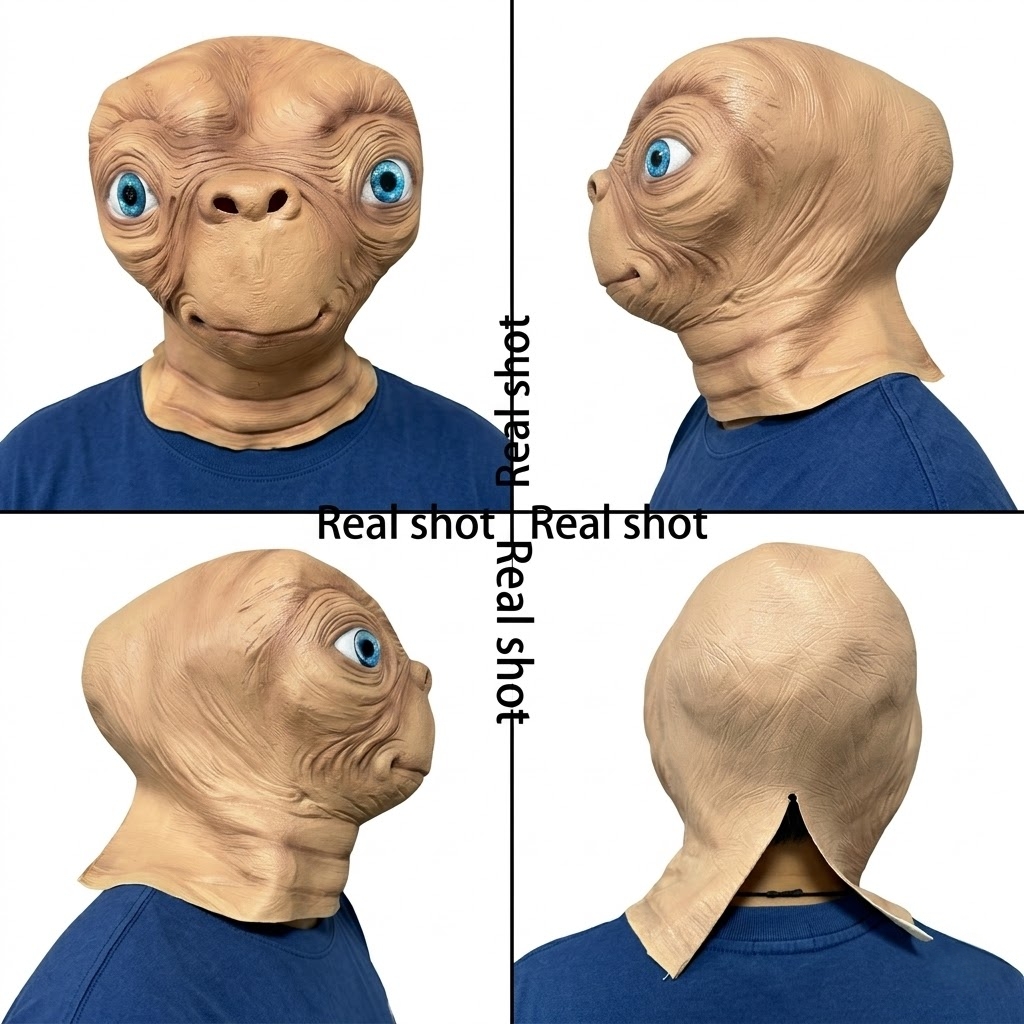 ET Alien Latex Mask Halloween  - đánh giá và giá Latex Alien Mask Realistic