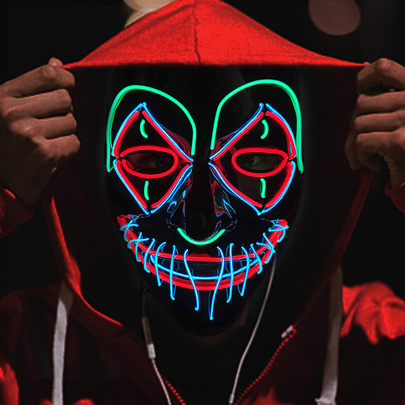 LED Killer Mask Halloween Danc - đánh giá và giá Led Purge Mask Halloween