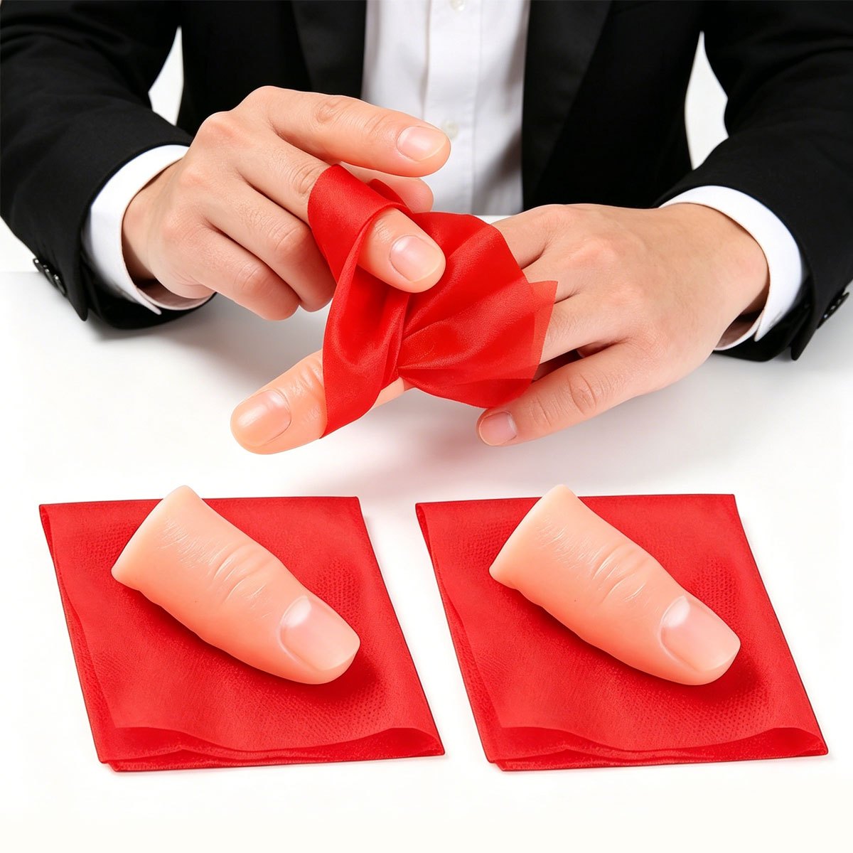 3set Scarf-Vanish Magic Thumb  - đánh giá và giá Thumb Tip Magic Trick Set