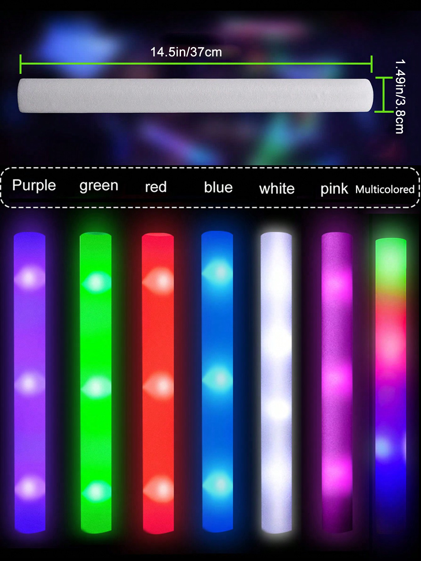 20/30pcs LED Foam Glow Sticks  - đánh giá và giá Flashing Led Foam Sticks Party