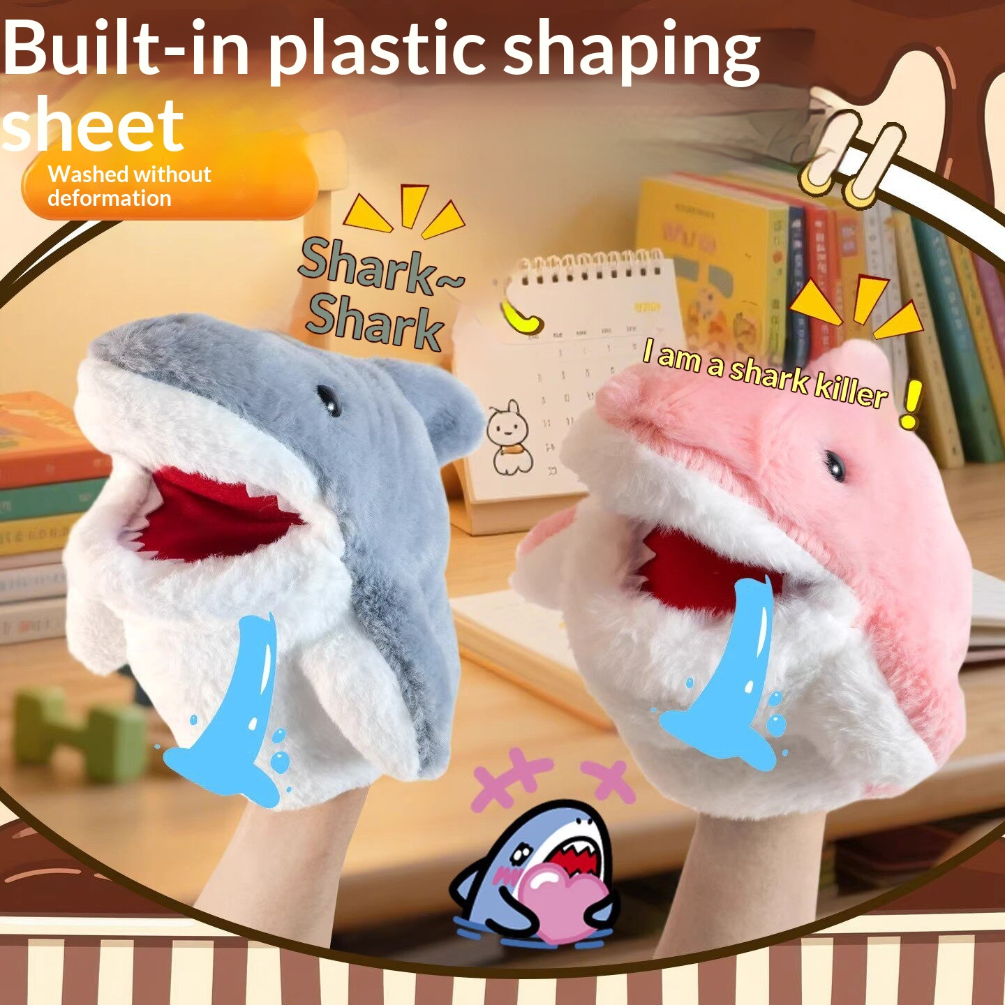 Shark Hand Puppet Plush Shark  - đánh giá và giá Prank Toys