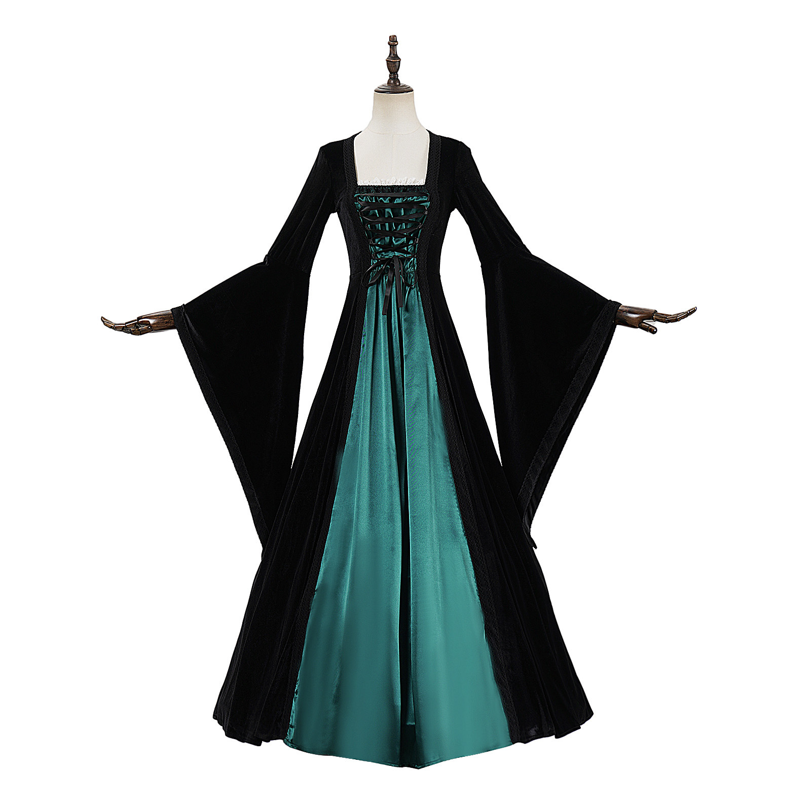 Halloween vintage corset dress - đánh giá và giá Medieval Renaissance Dress Women