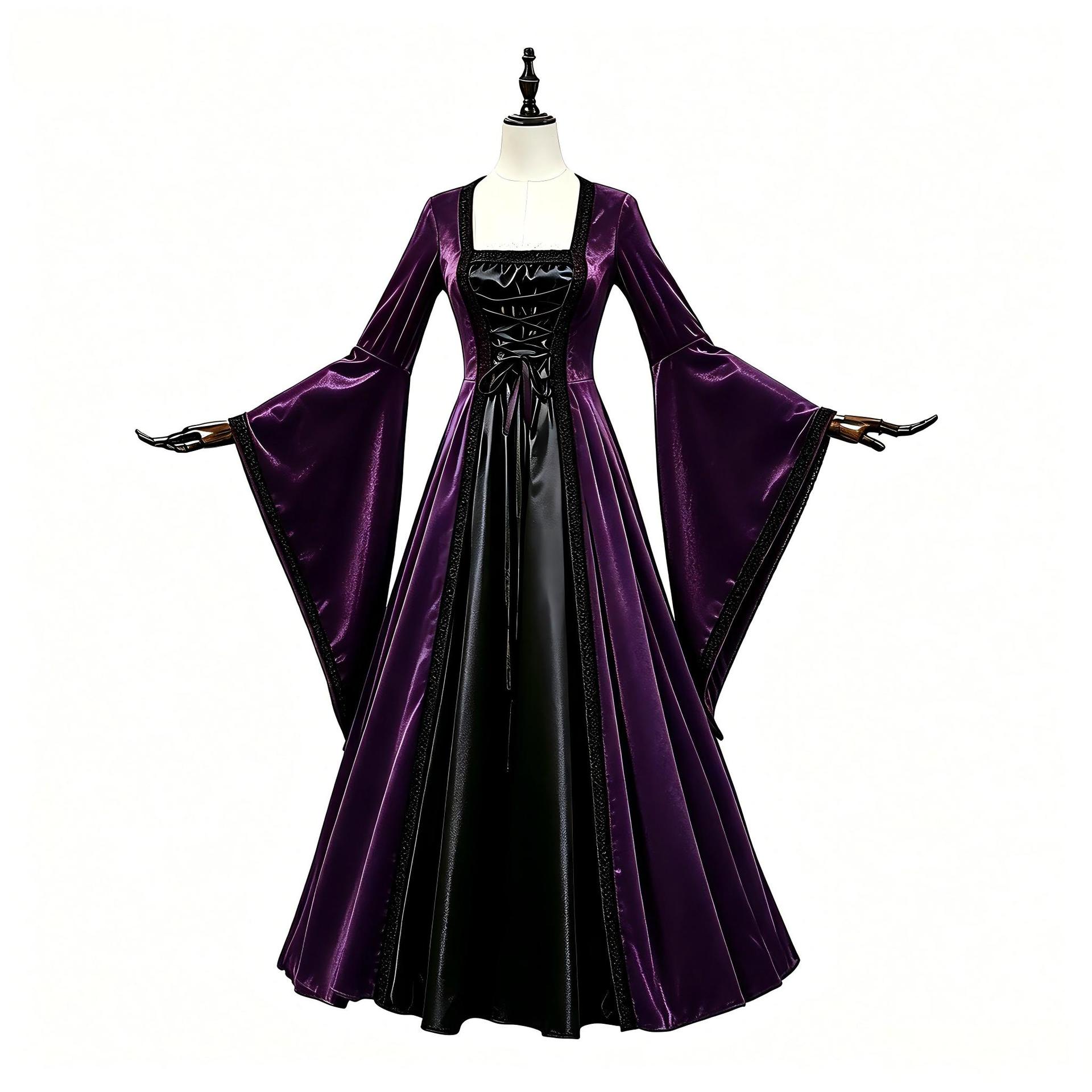 Halloween vintage corset dress - đánh giá và giá Medieval Renaissance Dress Women