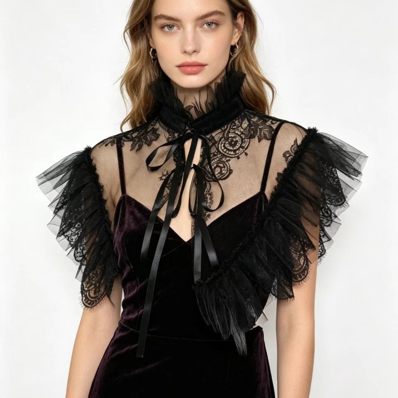 Gothic Style Lace Tulle False  - đánh giá và giá Costumes