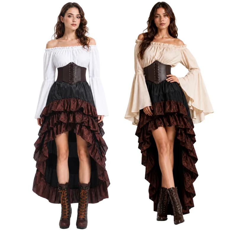 Halloween Medieval Retro Pirat - đánh giá và giá Medieval Renaissance Dress Women