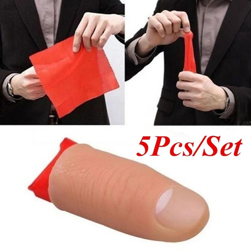5Pcs/Set Fakes Soft Thumb Tip  - đánh giá và giá Thumb Tip Magic Trick Set