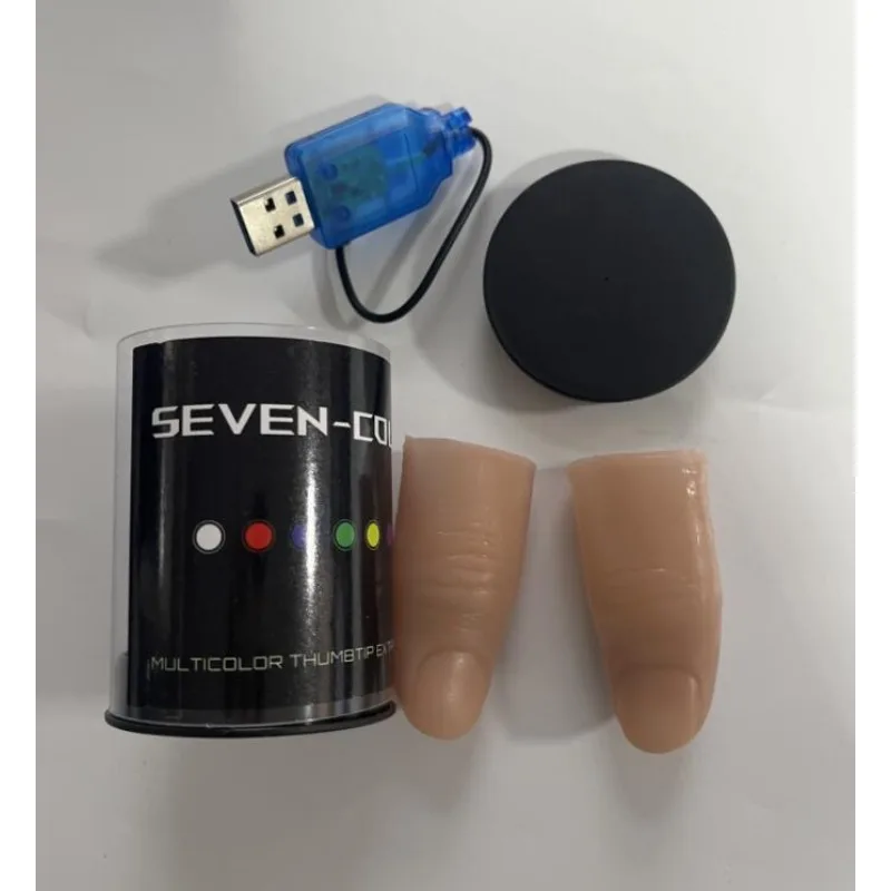 Seven Colors LED Light Thumb T - đánh giá và giá Thumb Tip Magic Trick Set