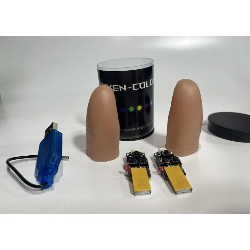 Seven Colors LED Light Thumb T - đánh giá và giá Thumb Tip Magic Trick Set