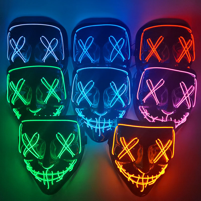 1P Đáng Sợ Halloween Colplay S - đánh giá và giá Led Purge Mask Halloween